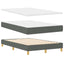 Box spring seng med pude Mørkegrå 120 x 200 cm Stof