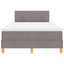 Box spring seng med pude Gråbrun 120 x 200 cm Stof