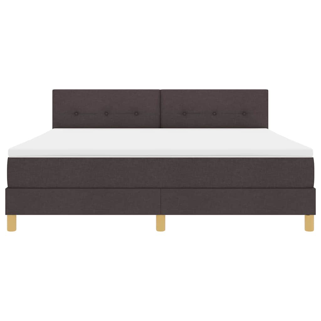 Box spring seng med pude Mørk Brun 180 x 200 cm Stof