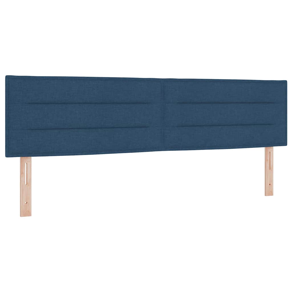 Box spring seng med pude med hovedgærde Blå 180 x 200 cm Stof