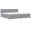 Box spring seng med pude Lysegrå 200 x 200 cm Stof