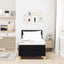 Box spring seng med pude med hovedgærde Sort 80 x 200 cm Stof