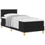 Box spring seng med pude med hovedgærde Sort 80 x 200 cm Stof