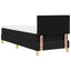 Box spring seng med pude med hovedgærde Sort 80 x 200 cm Stof