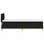 Box spring seng med pude med hovedgærde Sort 80 x 200 cm Stof