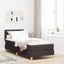Box spring seng med pude Mørk Brun 80 x 200 cm Stof