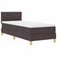 Box spring seng med pude Mørk Brun 80 x 200 cm Stof