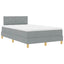 Box spring seng med pude Lysegrå 120 x 190 cm Stof