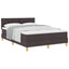 Box spring seng med pude Mørk Brun 140 x 190 cm Stof
