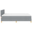 Box spring seng med pude Lysegrå 160 x 200 cm Stof