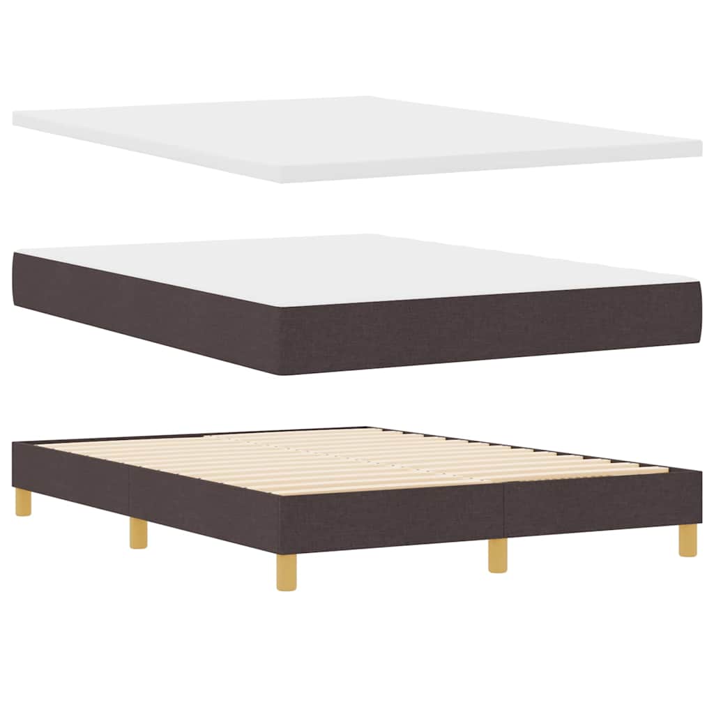Box spring seng med pude Mørk Brun 160 x 200 cm Stof