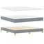 Box spring seng med pude Lysegrå 180 x 200 cm Stof
