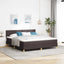 Box spring seng med pude Mørk Brun 180 x 200 cm Stof