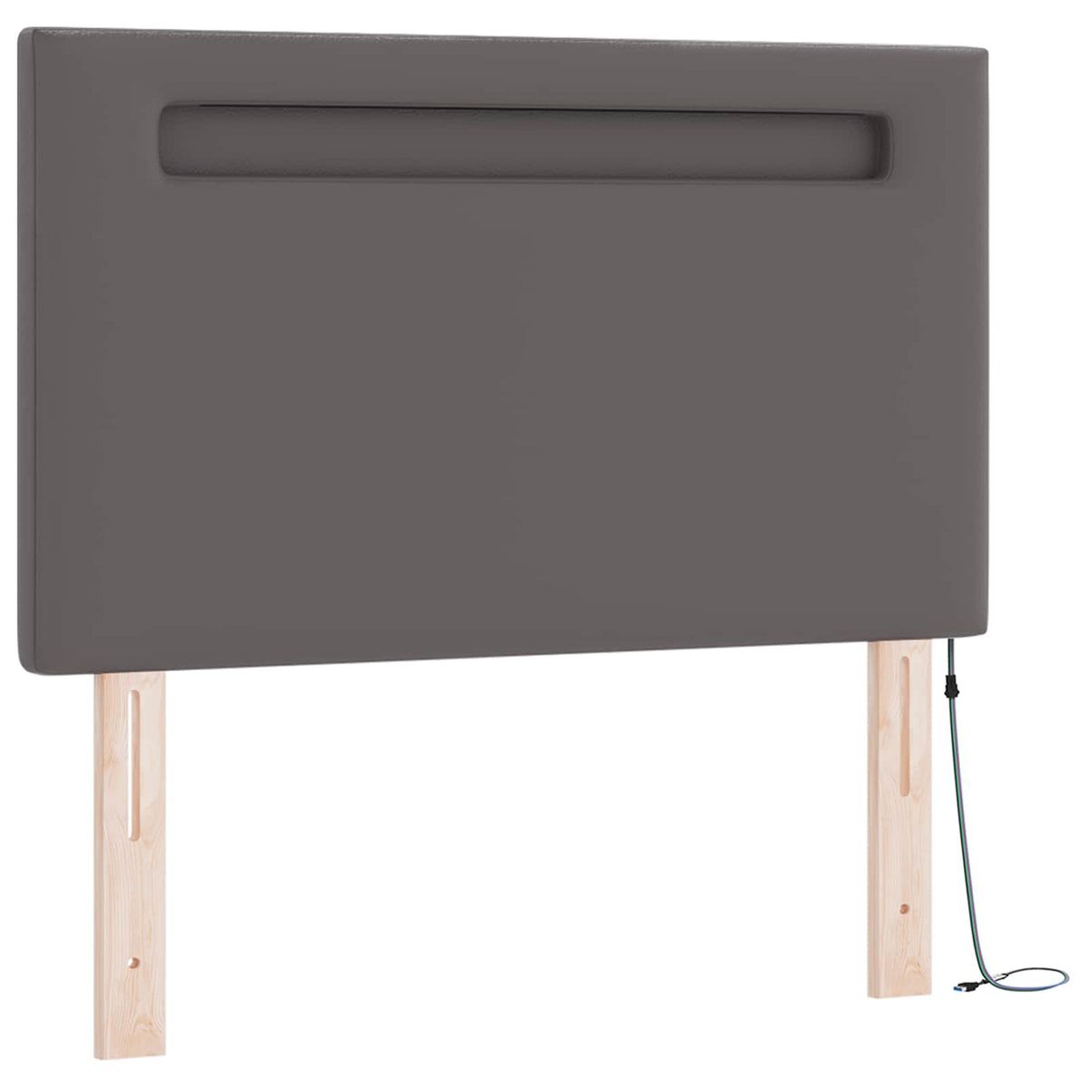 Box spring seng med madras Grå 100 x 200 cm Kunstlæder
