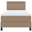 Box spring seng Cappuccino 100 x 200 cm Kunstlæder