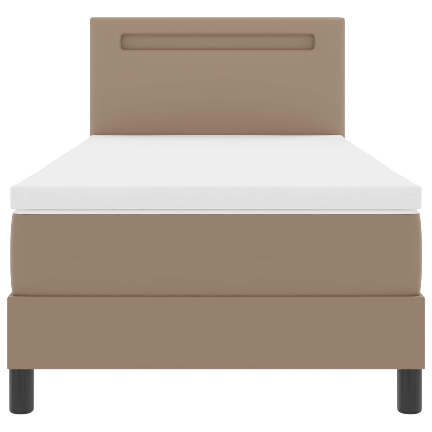 Box spring seng Cappuccino 100 x 200 cm Kunstlæder