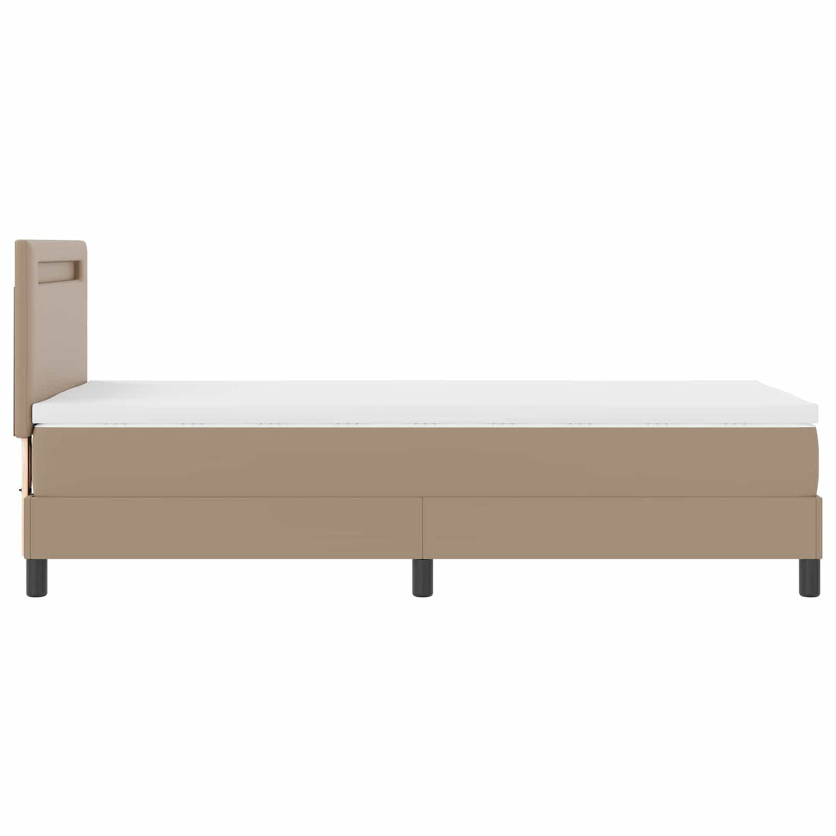 Box spring seng Cappuccino 100 x 200 cm Kunstlæder