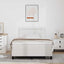 Box spring seng med hovedgærde Hvid 120 x 190 cm Kunstlæder