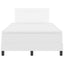 Box spring seng med hovedgærde Hvid 120 x 190 cm Kunstlæder