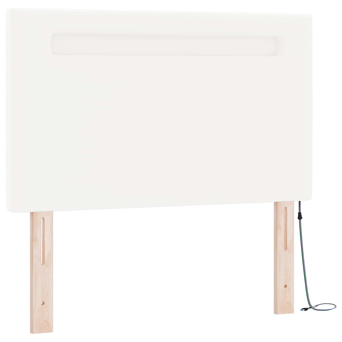 Box spring seng med hovedgærde Hvid 120 x 200 cm Kunstlæder