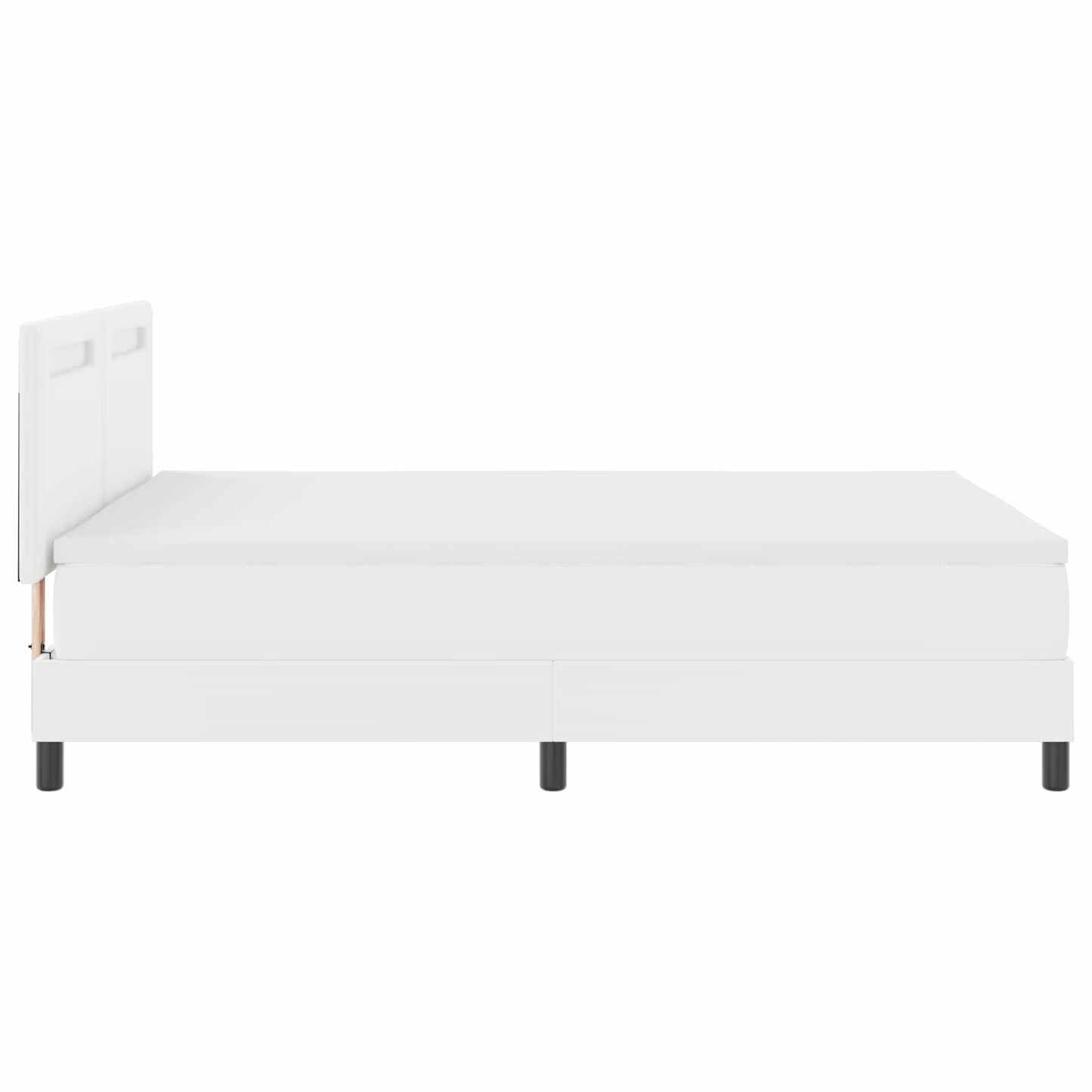 Box spring seng med madras Hvid 140 x 200 cm Kunstlæder