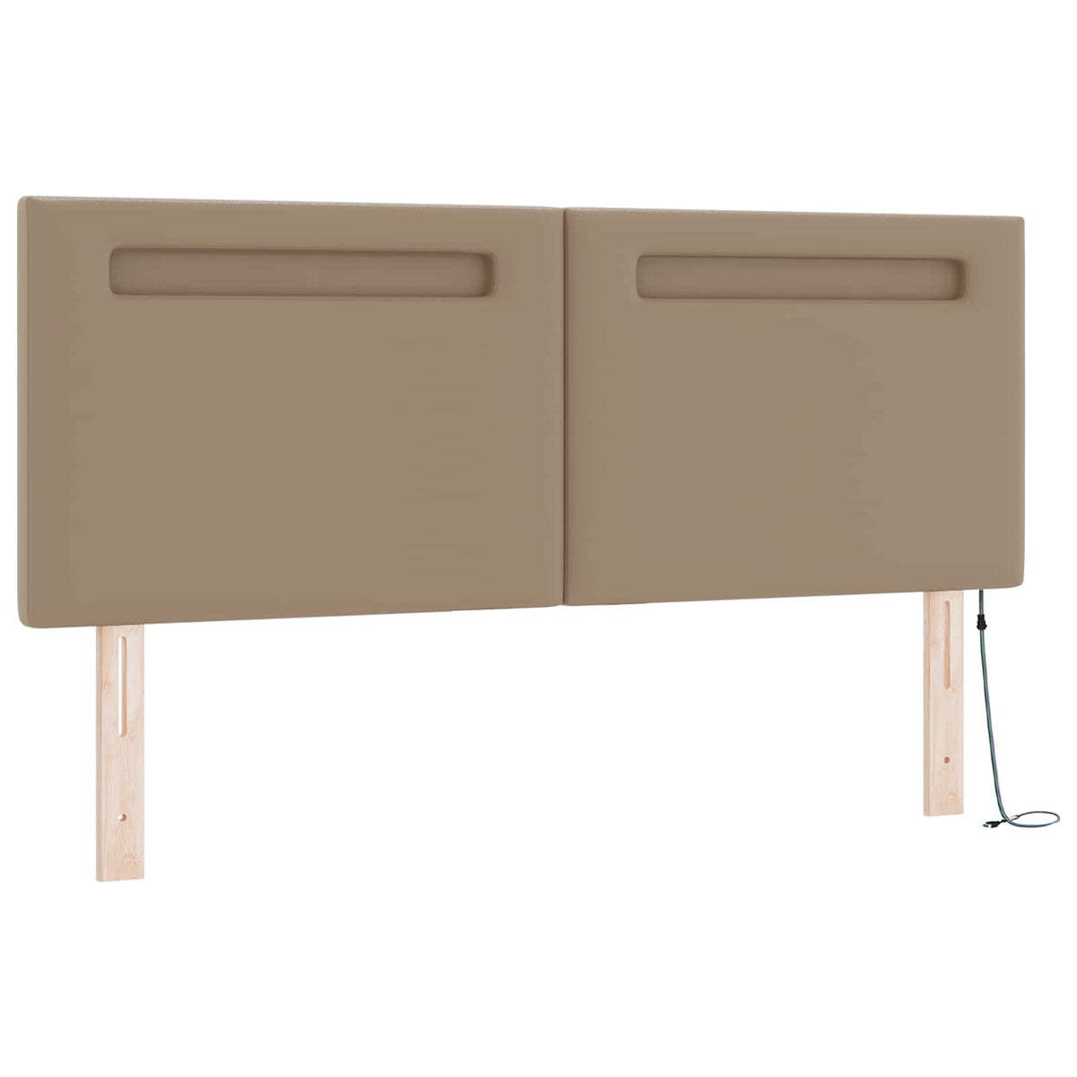 Box spring seng med madras Cappuccino 140 x 200 cm Kunstlæder