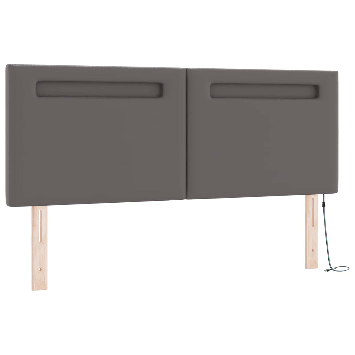 Box spring seng med madras Grå 160 x 200 cm Kunstlæder