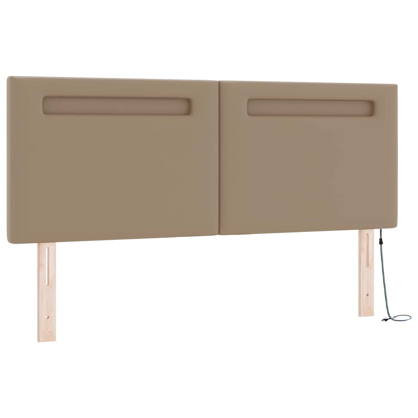 Box spring seng med madras Cappuccino 160 x 200 cm Kunstlæder