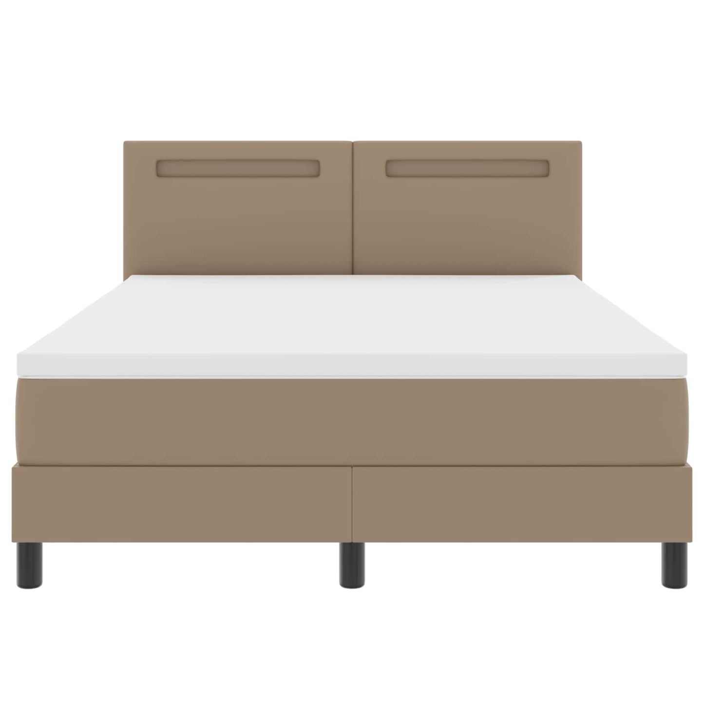 Box spring seng med madras Cappuccino 160 x 200 cm Kunstlæder