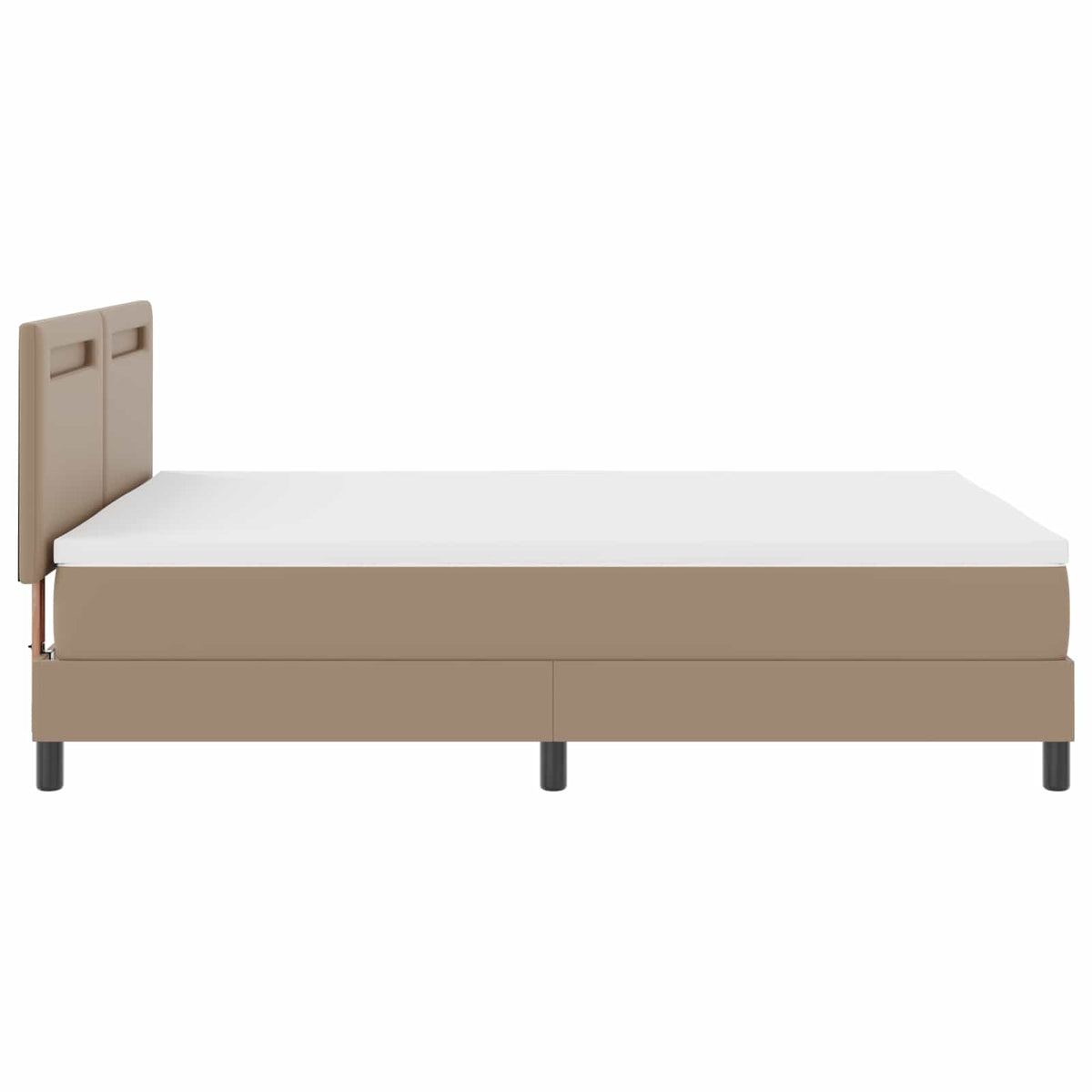 Box spring seng med madras Cappuccino 160 x 200 cm Kunstlæder