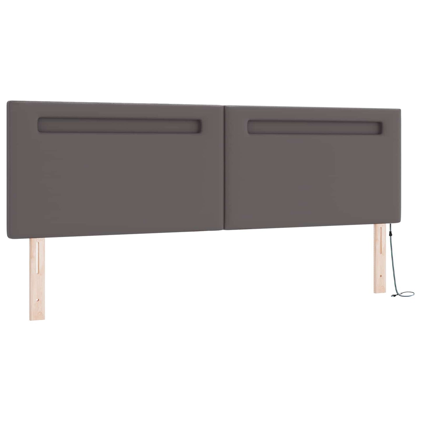 Box spring seng med madras Grå 180 x 200 cm Kunstlæder
