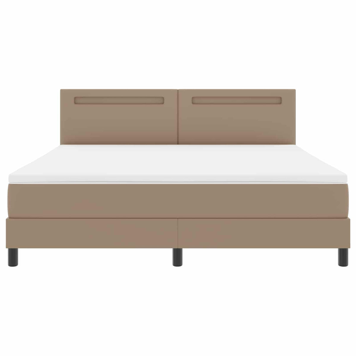 Box spring seng med madras Cappuccino 180 x 200 cm Kunstlæder