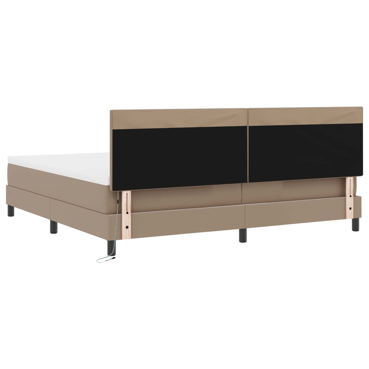 Box spring seng Cappuccino 200 x 200 cm Kunstlæder