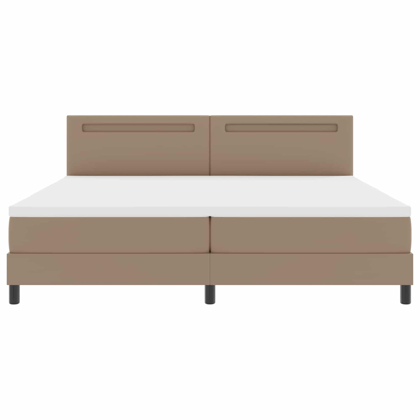 Box spring seng Cappuccino 200 x 200 cm Kunstlæder
