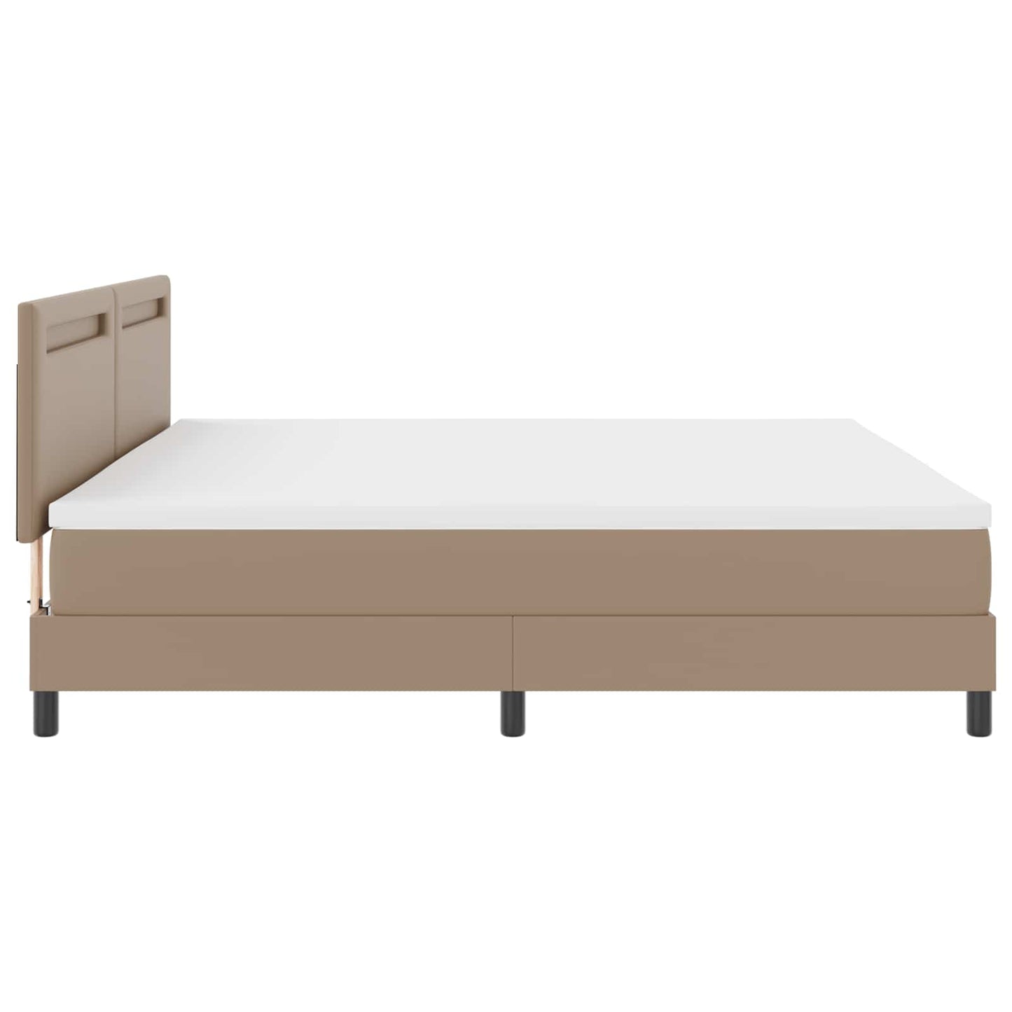 Box spring seng Cappuccino 200 x 200 cm Kunstlæder