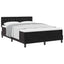 Box spring seng med madras Sort 140 x 190 cm Fløjl