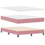 Box spring seng med madras Lyserød 160 x 200 cm Fløjl