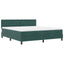 Box spring seng med madras Mørkegrøn 180 x 200 cm Fløjl