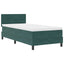 Box spring seng med hovedgærde Mørkegrøn 100 x 200 cm Fløjl