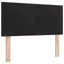 Box spring seng med hovedgærde Sort 120 x 200 cm Fløjl