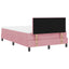 Box spring seng med hovedgærde Lyserød 120 x 200 cm Fløjl