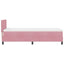 Box spring seng med hovedgærde Lyserød 80 x 200 cm Fløjl
