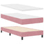 Box spring seng med hovedgærde Lyserød 90 x 190 cm Fløjl