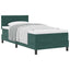 Box spring seng med hovedgærde Mørkegrøn 100 x 200 cm Fløjl