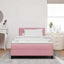 Box spring seng med hovedgærde Lyserød 120 x 190 cm Fløjl
