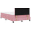 Box spring seng med hovedgærde Lyserød 120 x 190 cm Fløjl