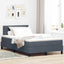 Box spring seng med hovedgærde Mørkegrå 120 x 200 cm Fløjl