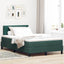 Box spring seng med hovedgærde Mørkegrøn 120 x 200 cm Fløjl