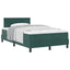 Box spring seng med hovedgærde Mørkegrøn 120 x 200 cm Fløjl