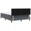 Box spring seng med hovedgærde Mørkegrå 140 x 200 cm Fløjl